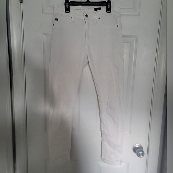 AG Adriano Goldschmied White The Farrah Skinny Ankle high-rise size 27R - Picture 2 of 6